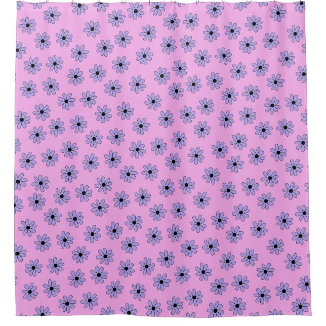 Preppy Purple Blue Hippie Flower Pattern (Front)
