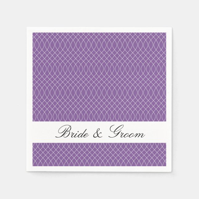 Preppy Purple Spiral Napkin (Front)