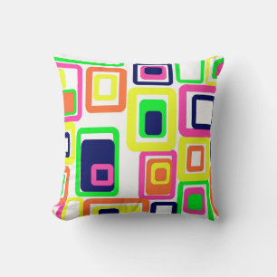 Preppy Rectangles Throw Pillow