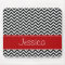 Preppy Red and Black Chevron Zigzag Personalized