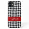 Preppy Red and Black Houndstooth Personalized