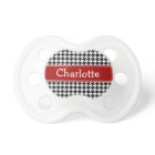 Preppy Red and Black Houndstooth Personalized