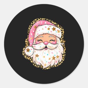 Preppy Santa - Christmas - Funny Christmas - Happy Classic Round Sticker