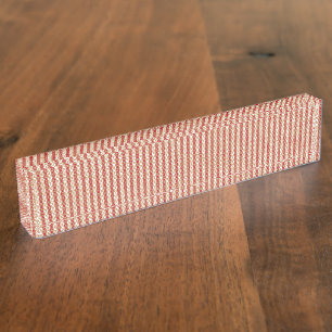 Preppy School Year Geometric Design Nameplate
