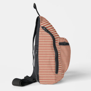 Preppy School Year Geometric Design Sling Bag