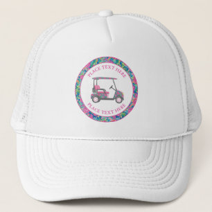 Preppy Sea Turtles Golf Cart Trucker Hat