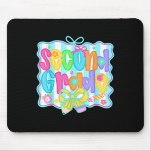 Preppy Second 2nd Grade Teacher Team Bow Back To S Mouse Pad