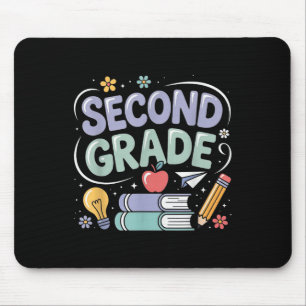 Preppy Second Grade Back To School 2nd Grade Teach Mouse Pad