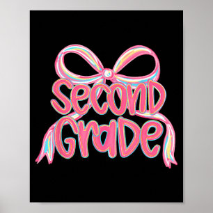Preppy Second Grade Back to School Bundle Teacher Poster