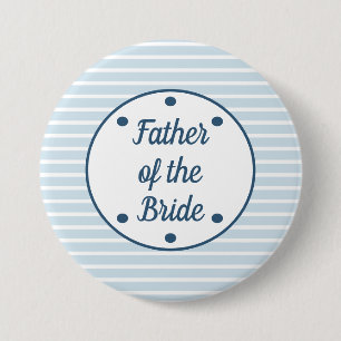 Preppy Seersucker Father of the Bride Button