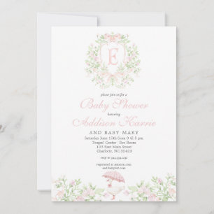 Preppy Silly Goose  Girl Baby Shower Invite