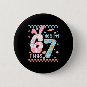 Preppy Six Seven 67 Easter Bunny Funny 6 7 Birthda 2 Inch Round Button