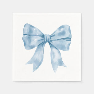 Preppy Southern Blue Bow Girl Baby Shower Napkin