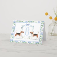 Preppy Southern Blue Boy Beagle Baby Shower