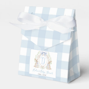 Preppy Southern Blue Boy Bunny Baby Shower Favor Box