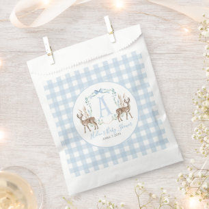 Preppy Southern Blue Boy Deer Baby Shower Favour Bag