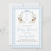 Preppy Southern Blue Boy Deer Hunter Baby Shower