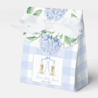 Preppy Southern Blue Boy Dog Baby Shower Favor Box