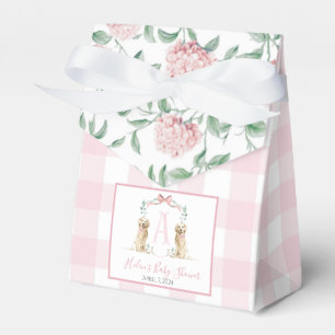 Preppy Southern Pink Girl Dog Baby Shower Favor Box