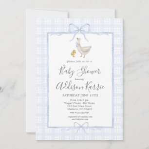 Preppy Southern silly goose boy baby shower invite