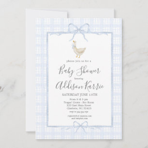 Preppy Southern silly goose boy baby shower invite