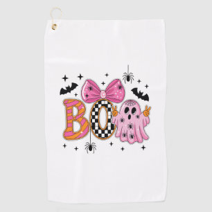 Preppy Spooky Halloween Boo Golf Towel