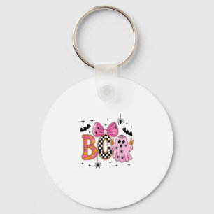 Preppy Spooky Halloween Boo Keychain