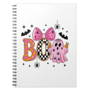 Preppy Spooky Halloween Boo Notebook