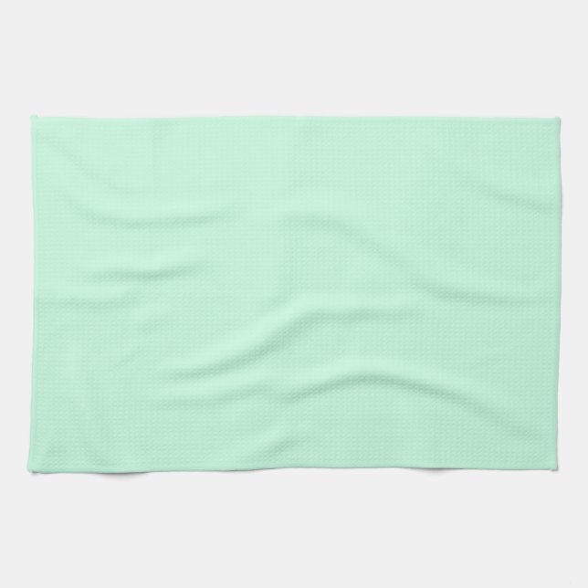 preppy spring colour pastel seafoam green mint kitchen towel (Horizontal)