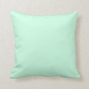 preppy spring colour pastel seafoam green mint throw pillow