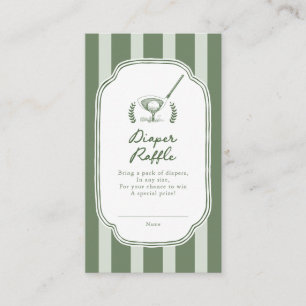 Preppy Stripe New to the Club Diaper Raffle Ticket Enclosure Card