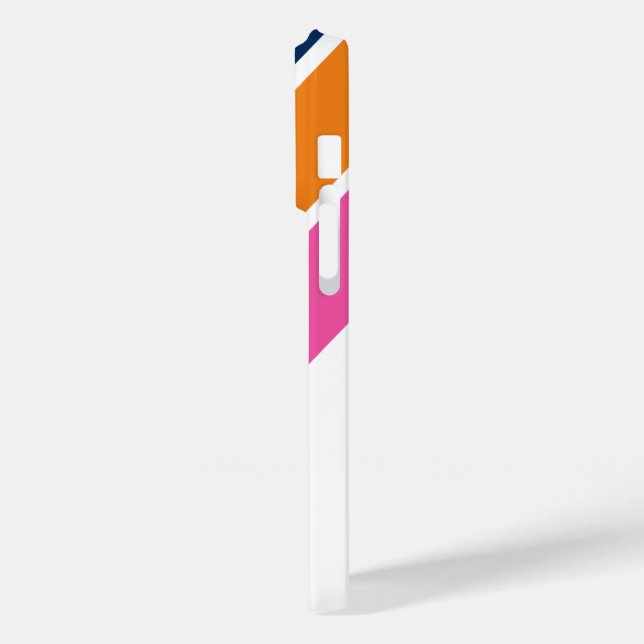 Preppy Striped Iphone 14 Pro Case (Back / Left)