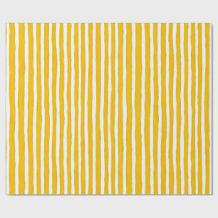 Preppy Summer Yellow and White Wrapping Paper