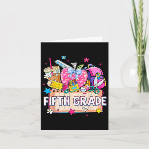 Preppy Supplies Fifth Grade Happy Last Day Of Scho Card