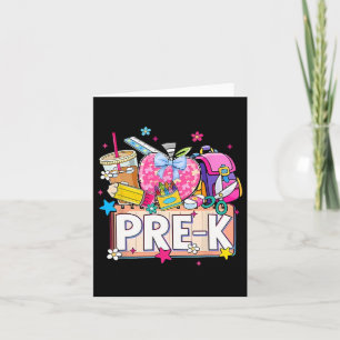 Preppy Supplies Pre-k Happy Last Day Of School Kid Card