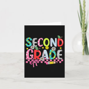 Preppy Supplies Second Grade Happy Last Day Of Sch Card