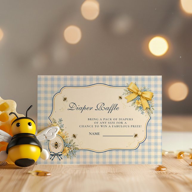 Preppy Sweet Bee  Diaper Raffle Enclosure Card (Creator Uploaded)