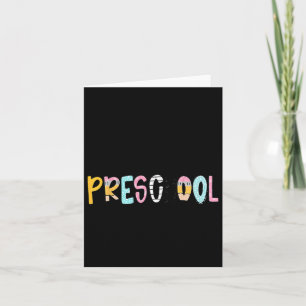 Preppy Teacher Pencil Notebook Hello Preschool Doo Card