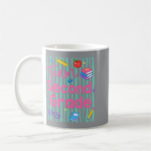 Preppy Team Second Grade Back To School Teachers Coffee Mug