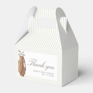 Preppy Teddy Bear Golf Baby Shower New to the Club Favor Box