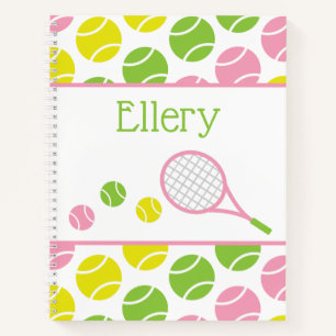Preppy Tennis Carnet Spiral personnalisé