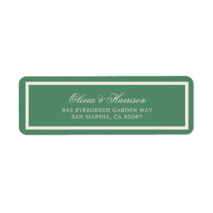 Preppy Tennis Club Green Wedding Address Label