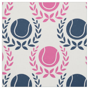 Preppy Tennis Laurel - Navy & Hot Pink Fabric