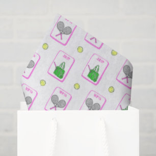 Preppy Tennis Mahjong / Racquet and Bag Tiles Tissue Paper