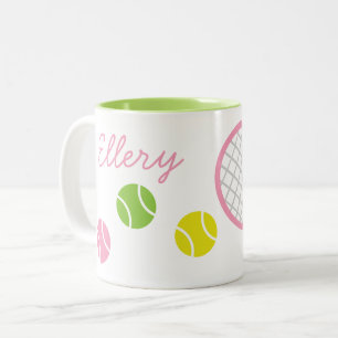 Preppy Tennis Mug personnalisée