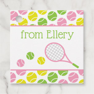 Preppy Tennis Personalized Favour Gift Tag