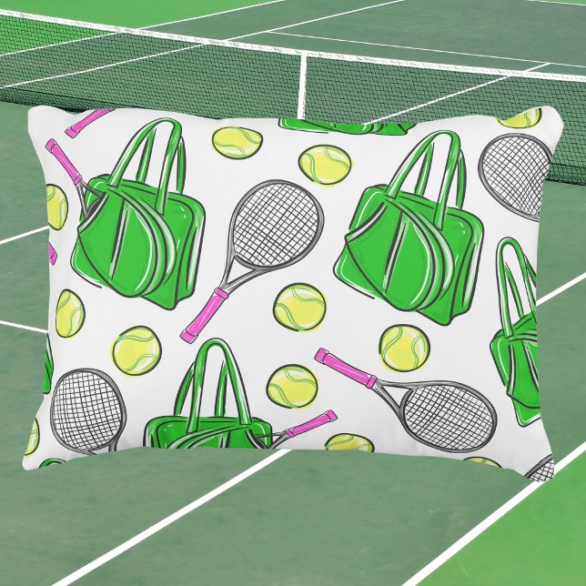 Preppy Tennis Racquets / Sports  Accent Pillow (Creator Uploaded)