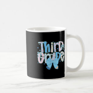 Preppy Third Grade Back To School Floral Teachers Coffee Mug