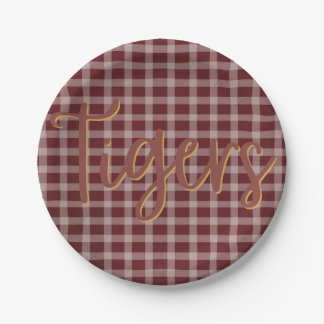 Preppy Tiger Paper Plate