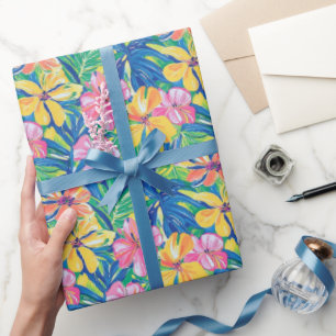 Preppy Tropical Wrapping Paper